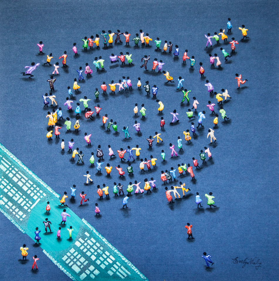 Blue Spiral — painting by Evelyn Walg